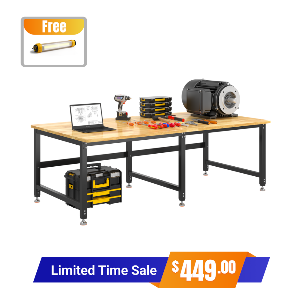 Heavy-Duty Industrial Packing Table – 90" × 48", 3,000 lb Capacity_4Dock